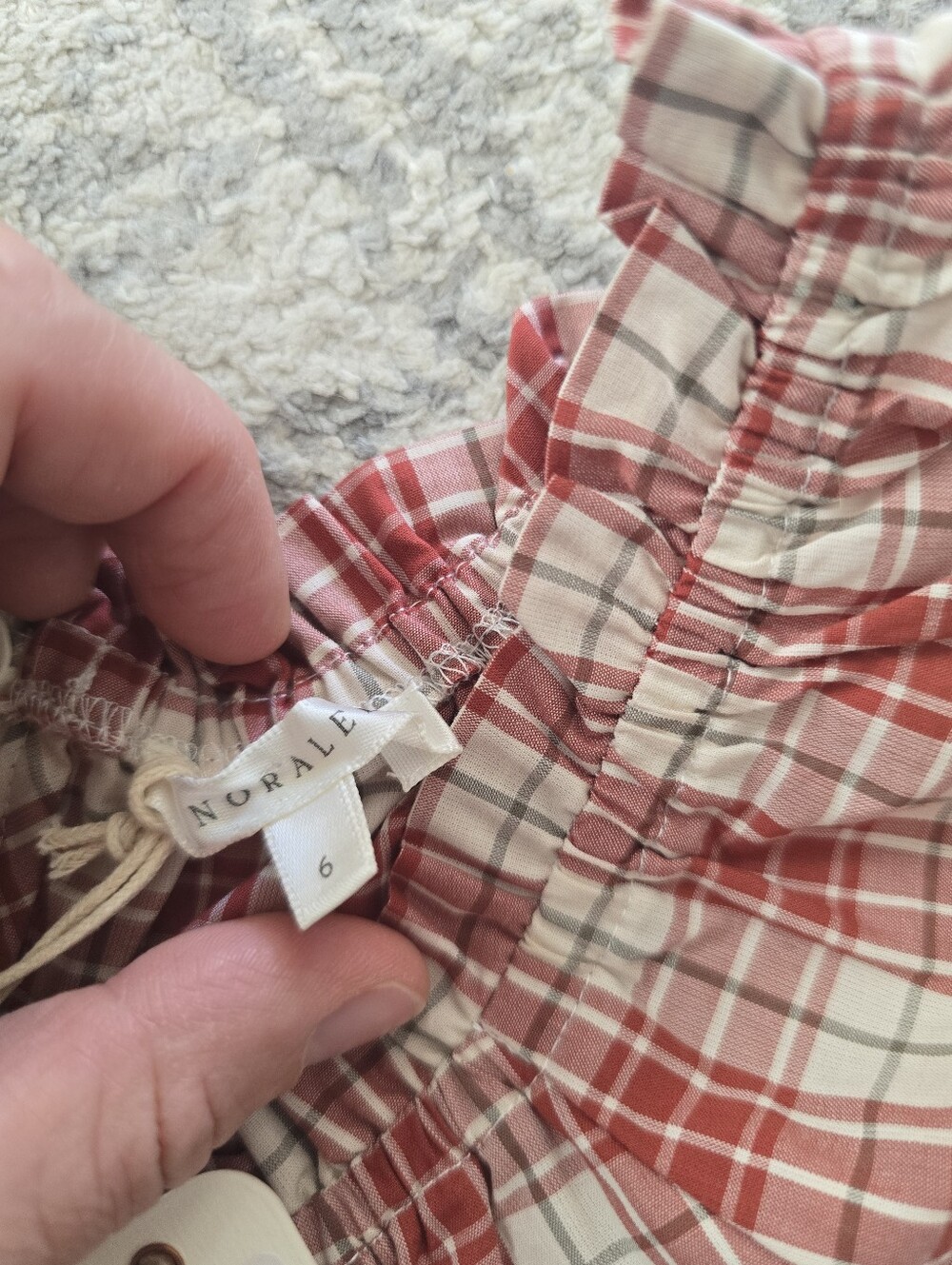 NEW Noralee Girls Red Plaid Tiered  Dress - Picture 3 of 7